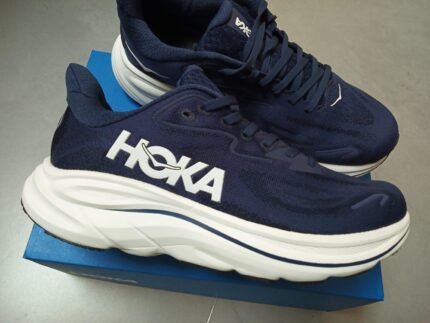 Hoka Clifton 10 Men’s Lightweight Cushioned Road Running Trainers Navy White NO.3656